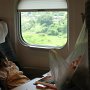 Sleeping on the Shinkansen. Youtube Video: <a href="http://youtu.be/-o3DRbQNv4Q" target="_blank">Tokyo - Shin-Aomori, Shinkansen train travel</a>.