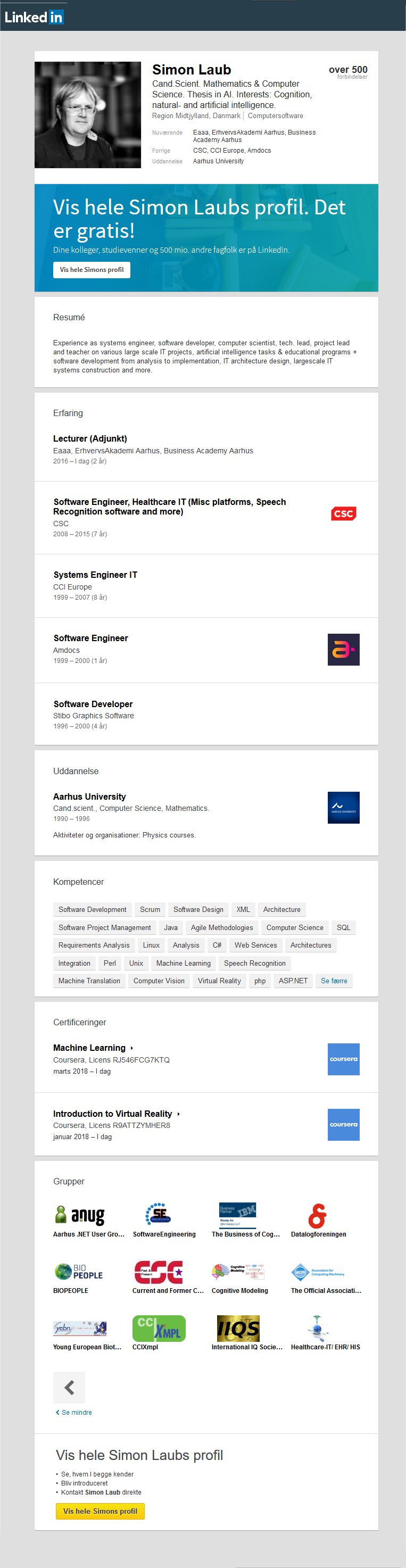 Linkedin Page