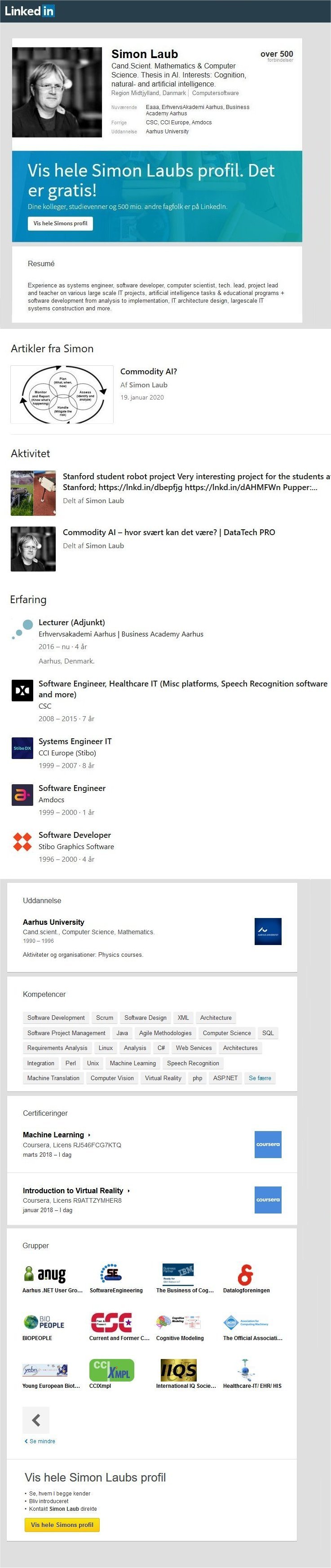 Linkedin Page