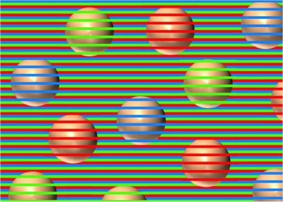 Perception Study. The balls actually have the same color.