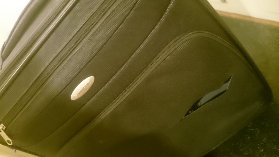 A bag with a deep wound