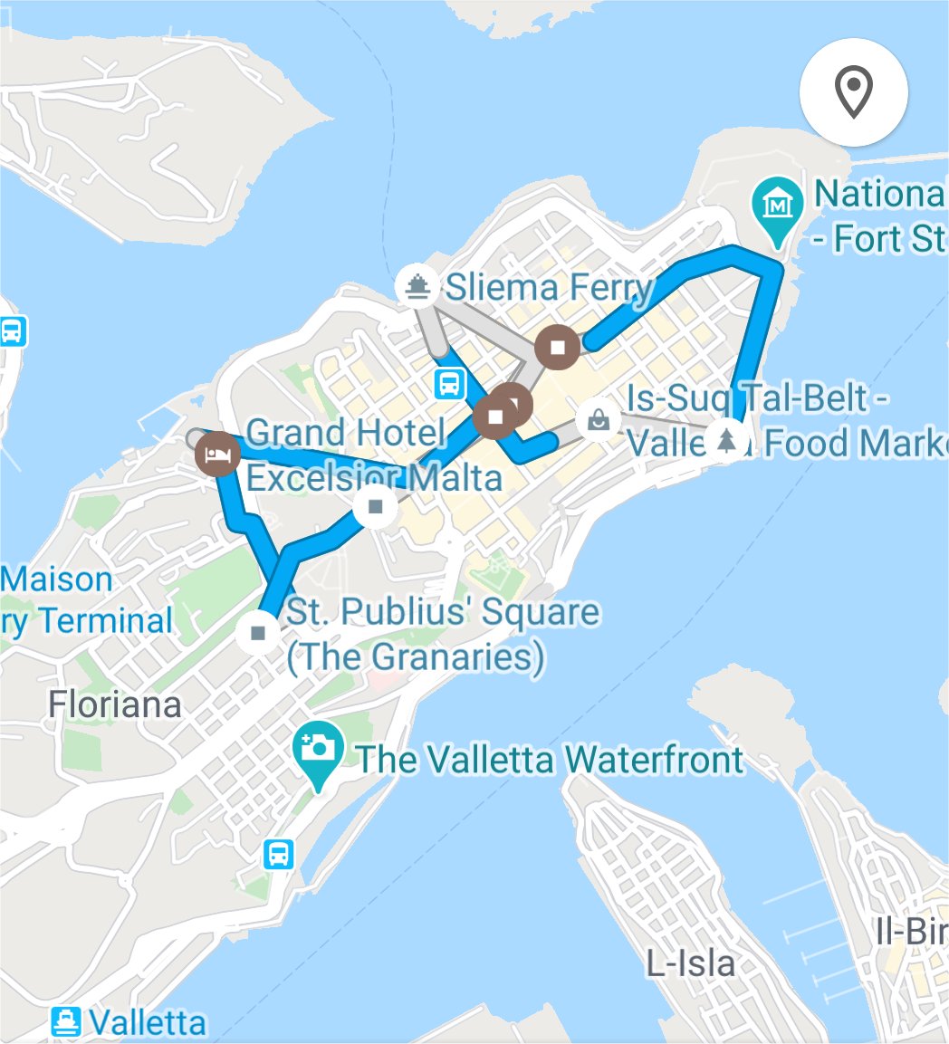 Walking around in Valletta, Malta.