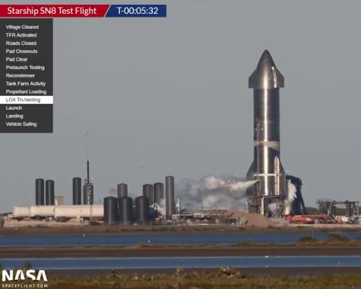 Boca Chica, Texas, launch site. Winter, December 2020