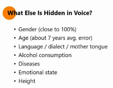 What can we learn from a voice snippet