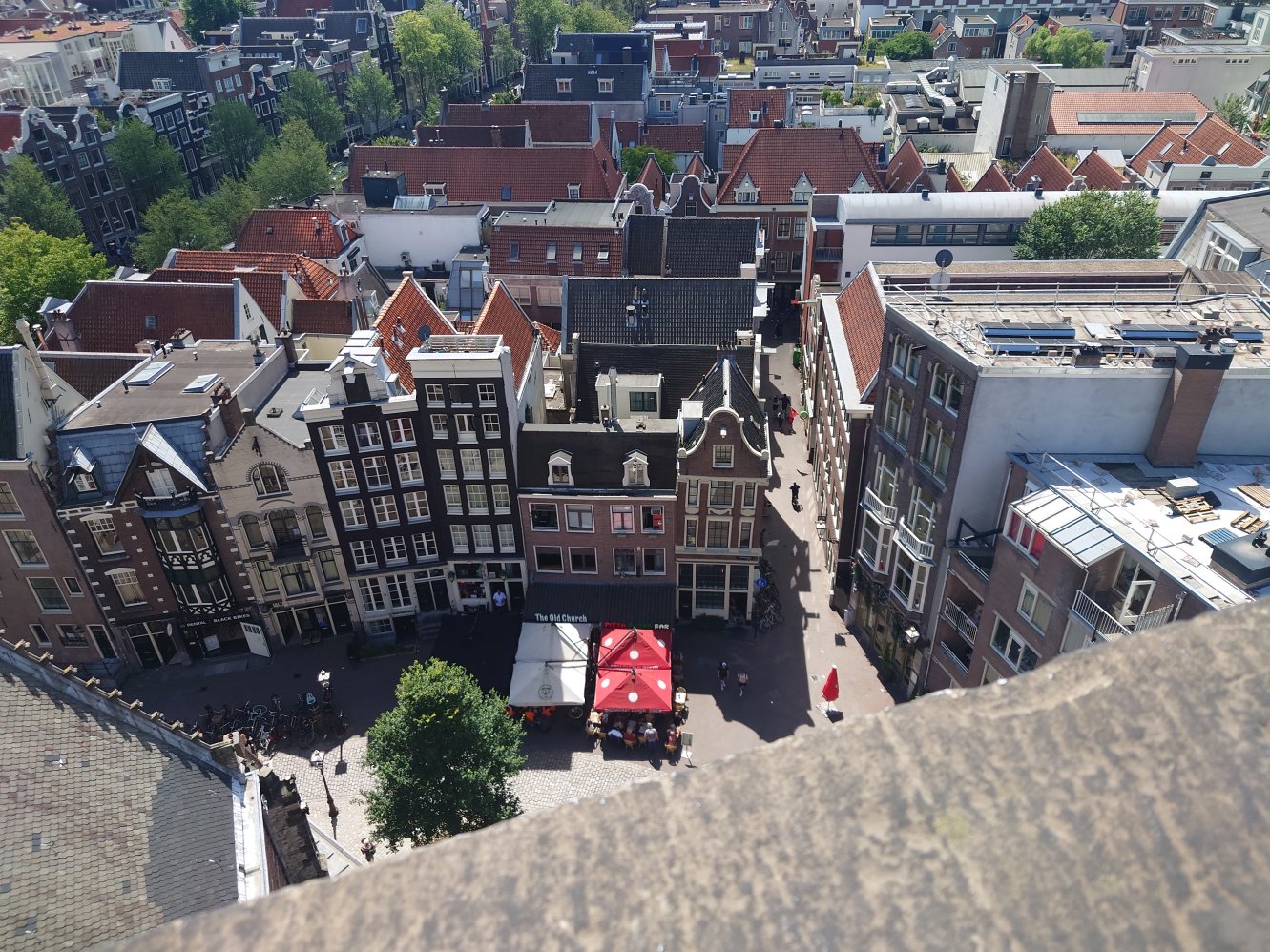 View from Oude Kerk, Amsterdam. Impressions. Amsterdam 2022