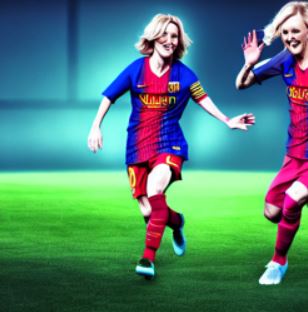 Ai Generator given the text --Messi dancing with Liz Truss--