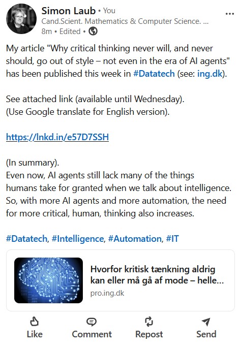 Linkedin. Sila. Data Tech. Simon Laub, June 3rd, 2026.