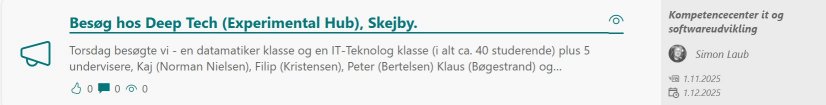 Post on Eaaa Intranet. Sila. November 1st, 2025. Deep Tech, Skejby. Post on Eaaa Intranet. Sila. November 1st, 2025. Deep Tech, Skejby.
